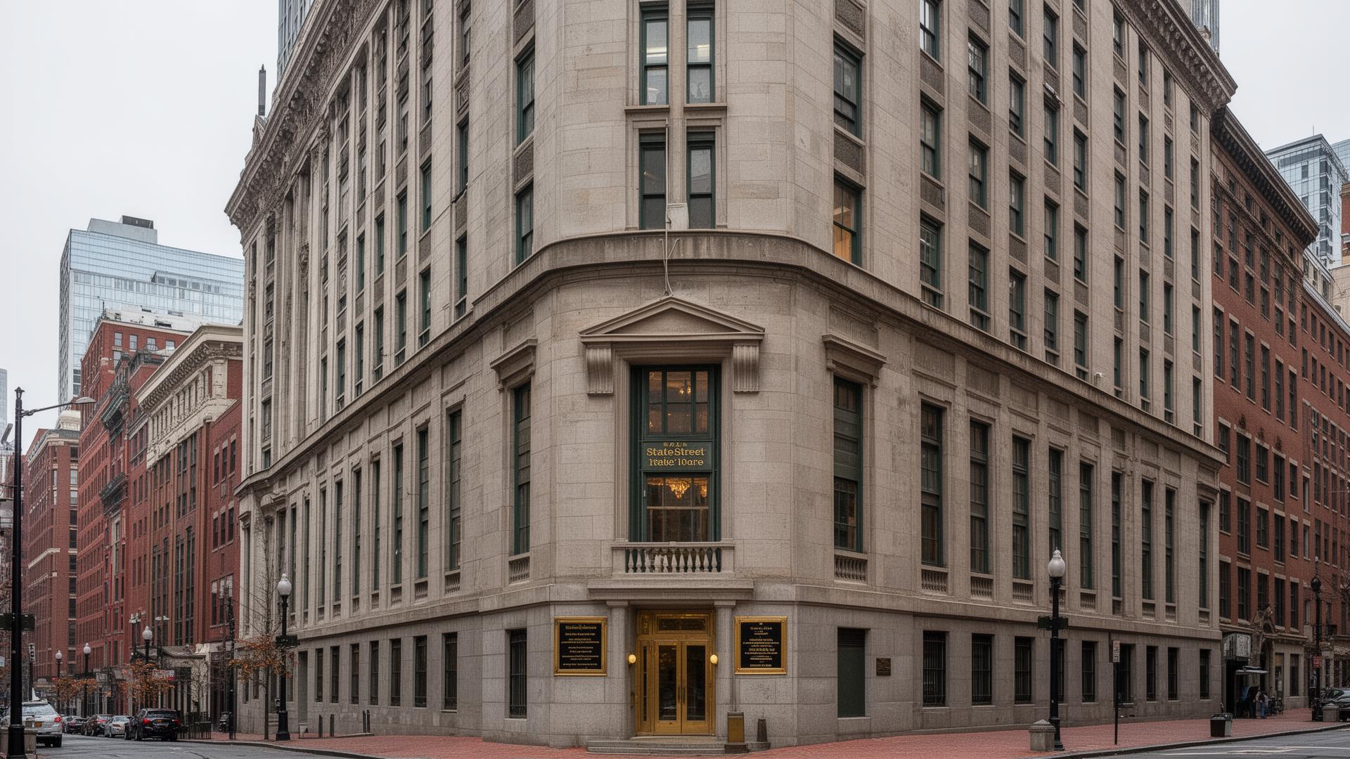 View along State Street in Boston's Financial District, near the Providence Coin Group gallery